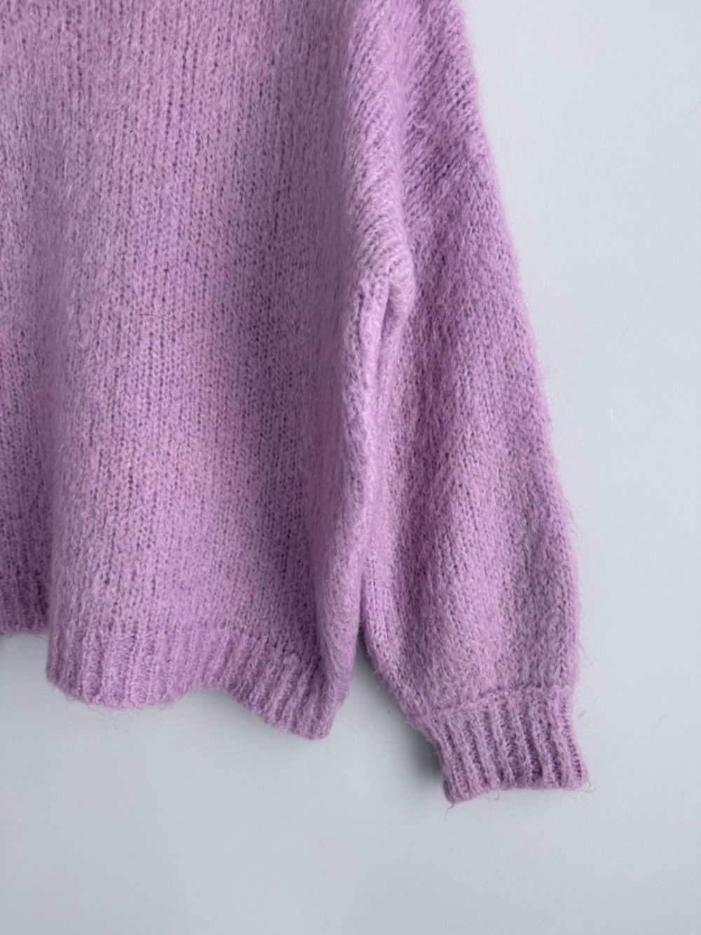 Maje Mignon Oversized Sweater 1 S Lilac Purple Cozy Knit Soft Relaxed Slouchy - Picture 10 of 16